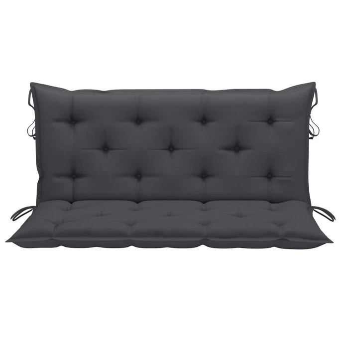 Balancelle Avec Coussin Anthracite 170 Cm Bois De Teck Solide 5 Balancelle Avec Coussin Anthracite 170 Cm Bois De Teck Solide – Image 3