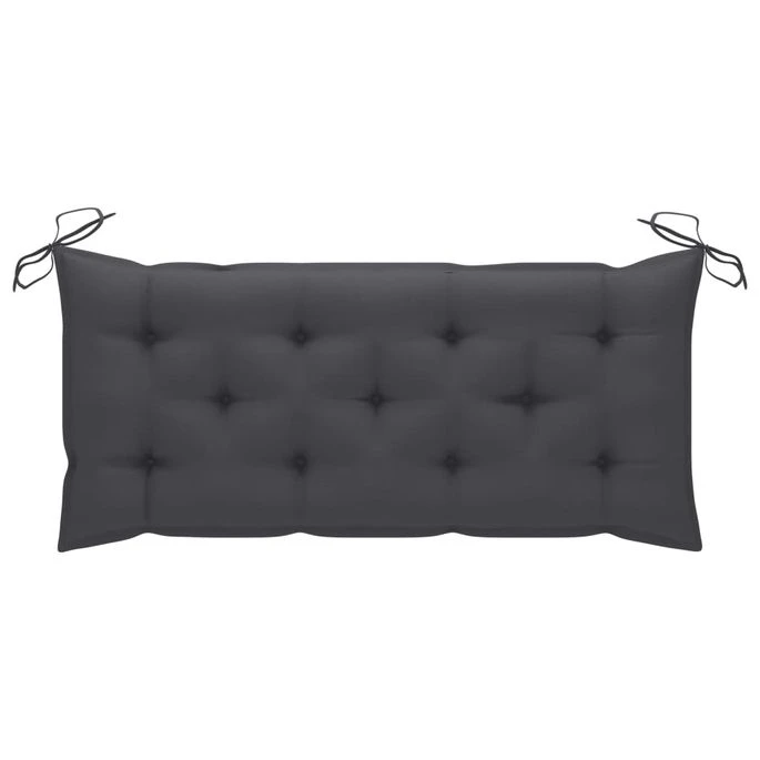 Balancelle Avec Coussin Anthracite 170 Cm Bois De Teck Solide 7 Balancelle Avec Coussin Anthracite 170 Cm Bois De Teck Solide – Image 5