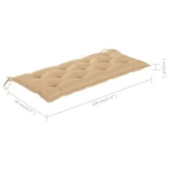 Balancelle Avec Coussin Beige 120 Cm Bois De Teck Solide 25 Balancelle Avec Coussin Beige 120 Cm Bois De Teck Solide -Mobilier De Jardin balancelle avec coussin beige 120 cm bois de teck solide 3666722779883 1207765