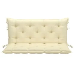 Balancelle Avec Coussin Blanc Crème 170 Cm Bois De Teck Solide -Mobilier De Jardin balancelle avec coussin blanc creme 170 cm bois de teck solide 8720286268032 1192286