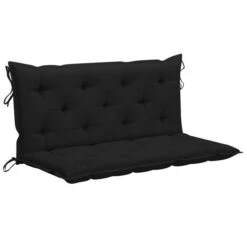 Balancelle Avec Coussin Noir 170 Cm Bois De Teck Solide -Mobilier De Jardin balancelle avec coussin noir 170 cm bois de teck solide 8720286268087 1207819