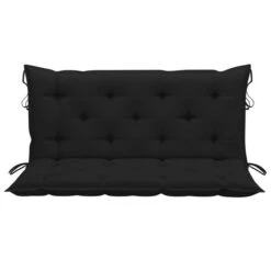Balancelle Avec Coussin Noir 170 Cm Bois De Teck Solide -Mobilier De Jardin balancelle avec coussin noir 170 cm bois de teck solide 8720286268087 1207820