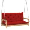 Balancelle Avec Coussin Rouge 120 Cm Bois De Teck Solide 2 Balancelle Avec Coussin Rouge 120 Cm Bois De Teck Solide -Mobilier De Jardin balancelle avec coussin rouge 120 cm bois de teck solide 3666722838009 1192236