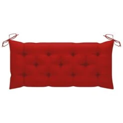 Balancelle Avec Coussin Rouge 170 Cm Bois De Teck Solide -Mobilier De Jardin balancelle avec coussin rouge 170 cm bois de teck solide 8720286268070 1196205