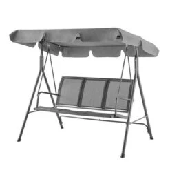 Balancelle Avec Structure En Acier - 3 Places - Victoria - Gris Anthracite -Mobilier De Jardin balancelle avec structure en acier 3 places victoria gris anthracite 3619999360353 1313122