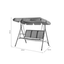 Balancelle Avec Structure En Acier - 3 Places - Victoria - Gris Anthracite -Mobilier De Jardin balancelle avec structure en acier 3 places victoria gris anthracite 3619999360353 1313124