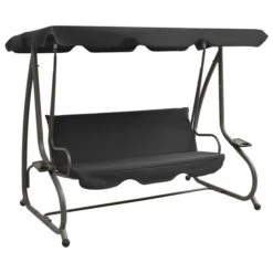 Balancelle D'extérieur Avec Auvent Anthracite