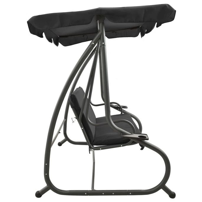 Balancelle D'extérieur Avec Auvent Anthracite 6 Balancelle D'extérieur Avec Auvent Anthracite – Image 4