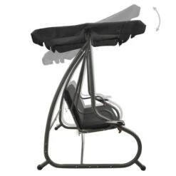 Balancelle D'extérieur Avec Auvent Anthracite 14 Balancelle D'extérieur Avec Auvent Anthracite -Mobilier De Jardin balancelle d exterieur avec auvent anthracite 3666722202671 1166389