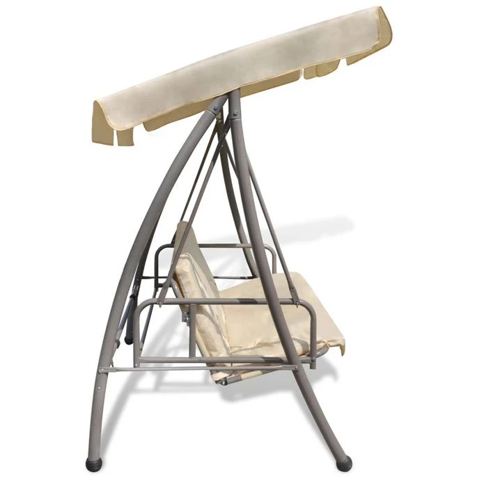 Balancelle D'extérieur Avec Auvent Blanc Sable 3 6 Balancelle D'extérieur Avec Auvent Blanc Sable 3 – Image 4