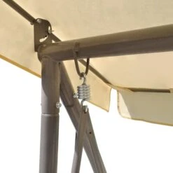 Balancelle D'extérieur Avec Auvent Blanc Sable 3 14 Balancelle D'extérieur Avec Auvent Blanc Sable 3 -Mobilier De Jardin balancelle d exterieur avec auvent blanc sable 3666722184588 1212001