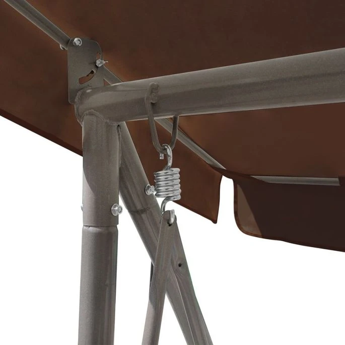 Balancelle D'extérieur Avec Auvent Couleur Café 2 8 Balancelle D'extérieur Avec Auvent Couleur Café 2 – Image 6