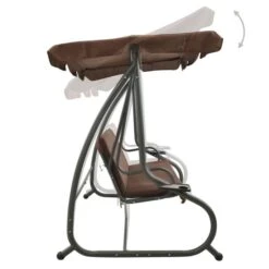 Balancelle D'extérieur Avec Auvent Couleur Café 14 Balancelle D'extérieur Avec Auvent Couleur Café -Mobilier De Jardin balancelle d exterieur avec auvent couleur cafe 3666722202688 1166381