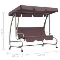 Balancelle D'extérieur Avec Auvent Couleur Café 3 -Mobilier De Jardin balancelle d exterieur avec auvent couleur cafe 8718475709176 1217622