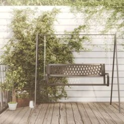 Balancelle De Jardin 125 Cm Acier Et Plastique Noir 12 Balancelle De Jardin 125 Cm Acier Et Plastique Noir -Mobilier De Jardin balancelle de jardin 125 cm acier et plastique noir 3666722930314 1500551