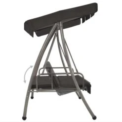 Balancelle De Jardin Avec Auvent Anthracite 192x118x175cm Acier -Mobilier De Jardin balancelle de jardin avec auvent anthracite 192x118x175cm acier 3666722180443 1217599