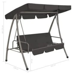 Balancelle De Jardin Avec Auvent Anthracite 192x118x175cm Acier -Mobilier De Jardin balancelle de jardin avec auvent anthracite 192x118x175cm acier 3666722180443 1217604