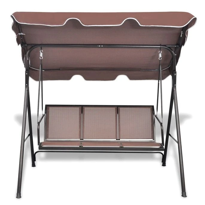 Balancelle De Jardin Avec Auvent Café 4 Balancelle De Jardin Avec Auvent Café – Image 2