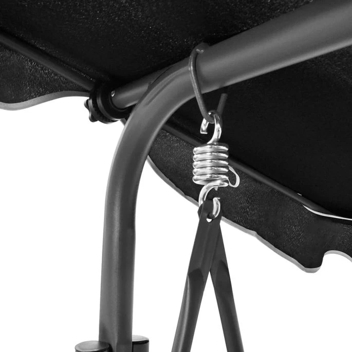 Balancelle De Jardin Avec Auvent Noir 6 Balancelle De Jardin Avec Auvent Noir – Image 4