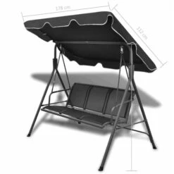 Balancelle De Jardin Avec Auvent Noir 13 Balancelle De Jardin Avec Auvent Noir -Mobilier De Jardin balancelle de jardin avec auvent noir 3666722894326 1219545