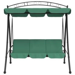 Balancelle De Jardin Avec Auvent Vert 198 Cm Tissu Et Acier -Mobilier De Jardin balancelle de jardin avec auvent vert 198 cm tissu et acier 3666722929981 1503235