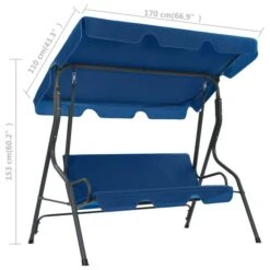Balancelle De Jardin Bleu Foncé 170 X 110 X 153 Cm Tissu -Mobilier De Jardin balancelle de jardin bleu fonce 170 x 110 x 153 cm tissu 3666722179218 1218994
