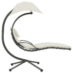 Balancelle De Jardin Crème Et Gris 190x90x200 Cm Tissu -Mobilier De Jardin balancelle de jardin creme et gris 190x90x200 cm tissu 3666722202305 1166772