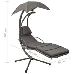 Balancelle De Jardin Gris 190x90x200 Cm Tissu -Mobilier De Jardin balancelle de jardin gris 190x90x200 cm tissu 3666722189316 1195993