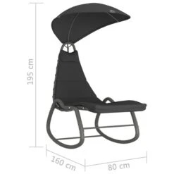 Balancelle De Jardin Noir 160x80x195 Cm Tissu -Mobilier De Jardin balancelle de jardin noir 160x80x195 cm tissu 3666722177917 1220176