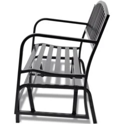 Banc Balançoire En Acier Noir -Mobilier De Jardin banc balancoire en acier noir 3666722181129 1217005