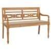 Banc Batavia Avec Coussin Beige 150 Cm Bois De Teck Massif 2 -Mobilier De Jardin banc batavia avec coussin beige 150 cm bois de teck massif 8720286261088 823189