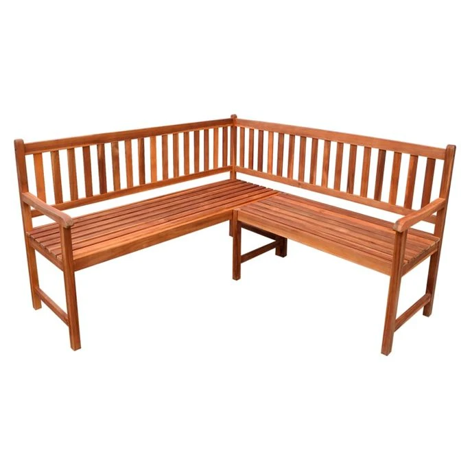 Banc D'angle De Jardin Avec Coussins 150cm Bois D'acacia Massif 4 Banc D'angle De Jardin Avec Coussins 150cm Bois D'acacia Massif – Image 2