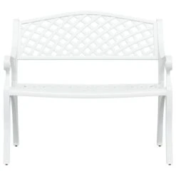 Banc De Jardin 102 Cm Aluminium Coulé Blanc -Mobilier De Jardin banc de jardin 102 cm aluminium coule blanc 3666722171892 1227622