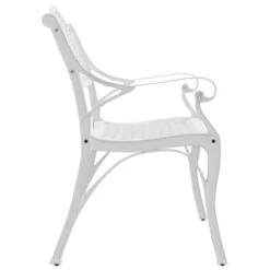 Banc De Jardin 102 Cm Aluminium Coulé Blanc -Mobilier De Jardin banc de jardin 102 cm aluminium coule blanc 3666722171892 1227623