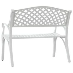 Banc De Jardin 102 Cm Aluminium Coulé Blanc -Mobilier De Jardin banc de jardin 102 cm aluminium coule blanc 3666722171892 1227624