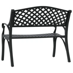 Banc De Jardin 102 Cm Aluminium Coulé Noir -Mobilier De Jardin banc de jardin 102 cm aluminium coule noir 3666722171878 1227638