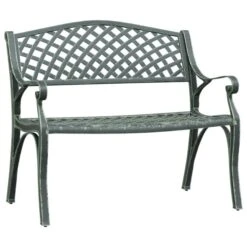 Banc De Jardin 102 Cm Aluminium Coulé Vert