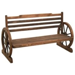 Banc De Jardin 112 Cm Bois De Sapin Massif