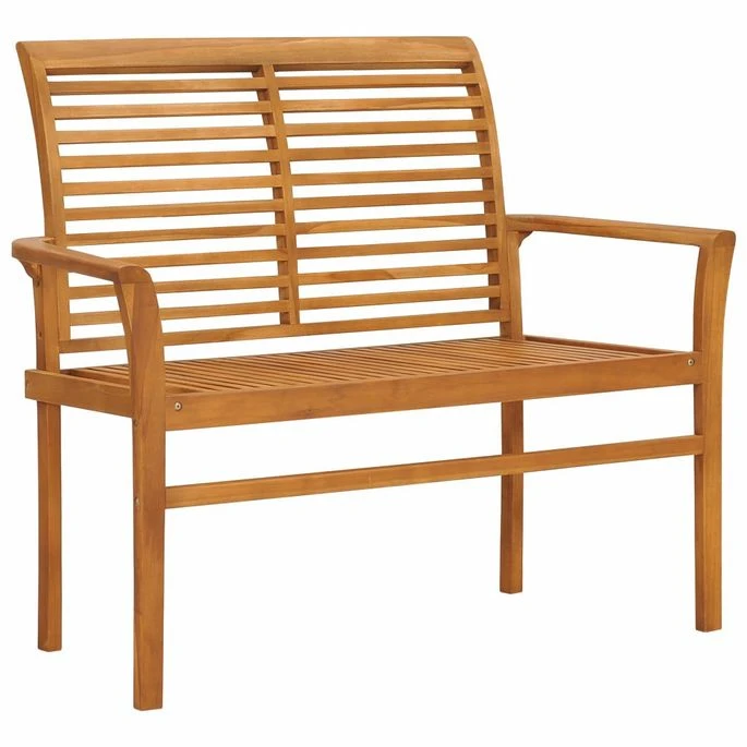 Banc De Jardin 112 Cm Bois De Teck Solide 3 Banc De Jardin 112 Cm Bois De Teck Solide