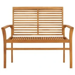 Banc De Jardin 112 Cm Bois De Teck Solide 9 Banc De Jardin 112 Cm Bois De Teck Solide -Mobilier De Jardin banc de jardin 112 cm bois de teck solide 3666722526579 556295
