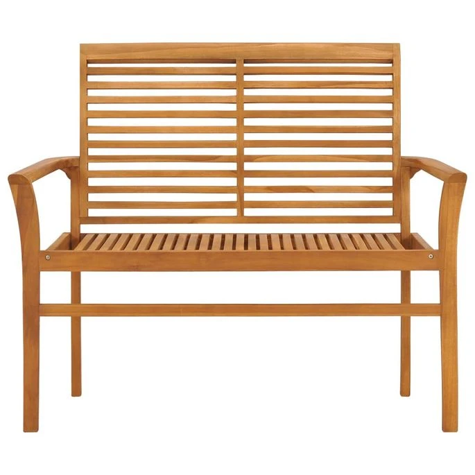Banc De Jardin 112 Cm Bois De Teck Solide 4 Banc De Jardin 112 Cm Bois De Teck Solide – Image 2