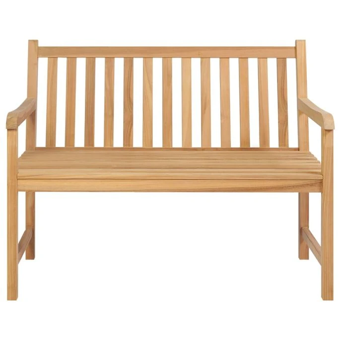 Banc De Jardin 114 Cm Bois De Teck Solide 4 Banc De Jardin 114 Cm Bois De Teck Solide – Image 2
