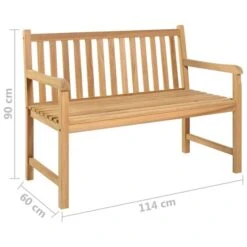 Banc De Jardin 114 Cm Bois De Teck Solide 13 Banc De Jardin 114 Cm Bois De Teck Solide -Mobilier De Jardin banc de jardin 114 cm bois de teck solide 3666722183994 1213125
