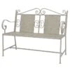 Banc De Jardin 115 Cm Acier Gris