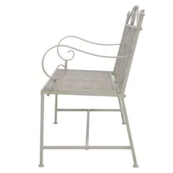 Banc De Jardin 115 Cm Acier Gris -Mobilier De Jardin banc de jardin 115 cm acier gris 3666722328883 975465