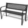 Banc De Jardin 118 Cm Acier Noir -Mobilier De Jardin banc de jardin 118 cm acier noir 3666722331012 974029
