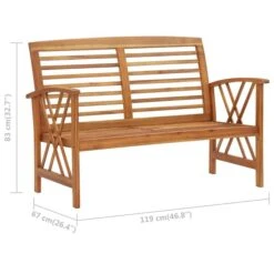 Banc De Jardin 119 Cm Bois D'acacia Solide 15 Banc De Jardin 119 Cm Bois D'acacia Solide -Mobilier De Jardin banc de jardin 119 cm bois d acacia solide 3666722300582 1010274