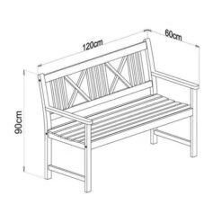 Banc De Jardin 120cm En Bois Exotique Eucalyptus FSC - 120 X 60 X 90 Cm -Mobilier De Jardin banc de jardin 120cm en bois exotique eucalyptus fsc 120 x 60 x 90 cm 3612408255660 461975