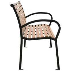 Banc De Jardin 125 Cm Acier Et WPC Noir Et Marron -Mobilier De Jardin banc de jardin 125 cm acier et wpc noir et marron 3666722617260 941126