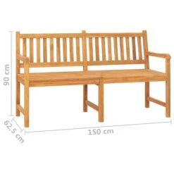 Banc De Jardin 3 Places Avec Table 150 Cm Bois De Teck Massif -Mobilier De Jardin banc de jardin 3 places avec table 150 cm bois de teck massif 3666722234122 1118626